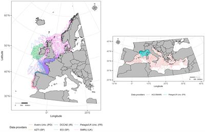 Seasonal distribution of cetaceans in the European Atlantic and Mediterranean waters